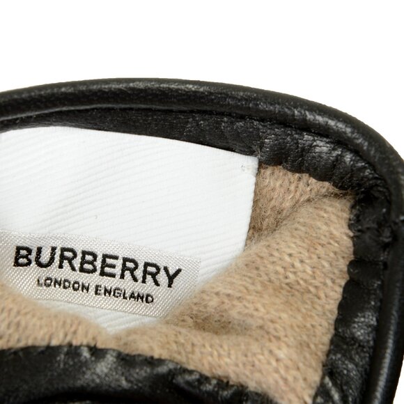 Burberry Women's "Victoria 3C CHK" Leather & Wool Check Gloves Sz 7 - Picture 3 of 4